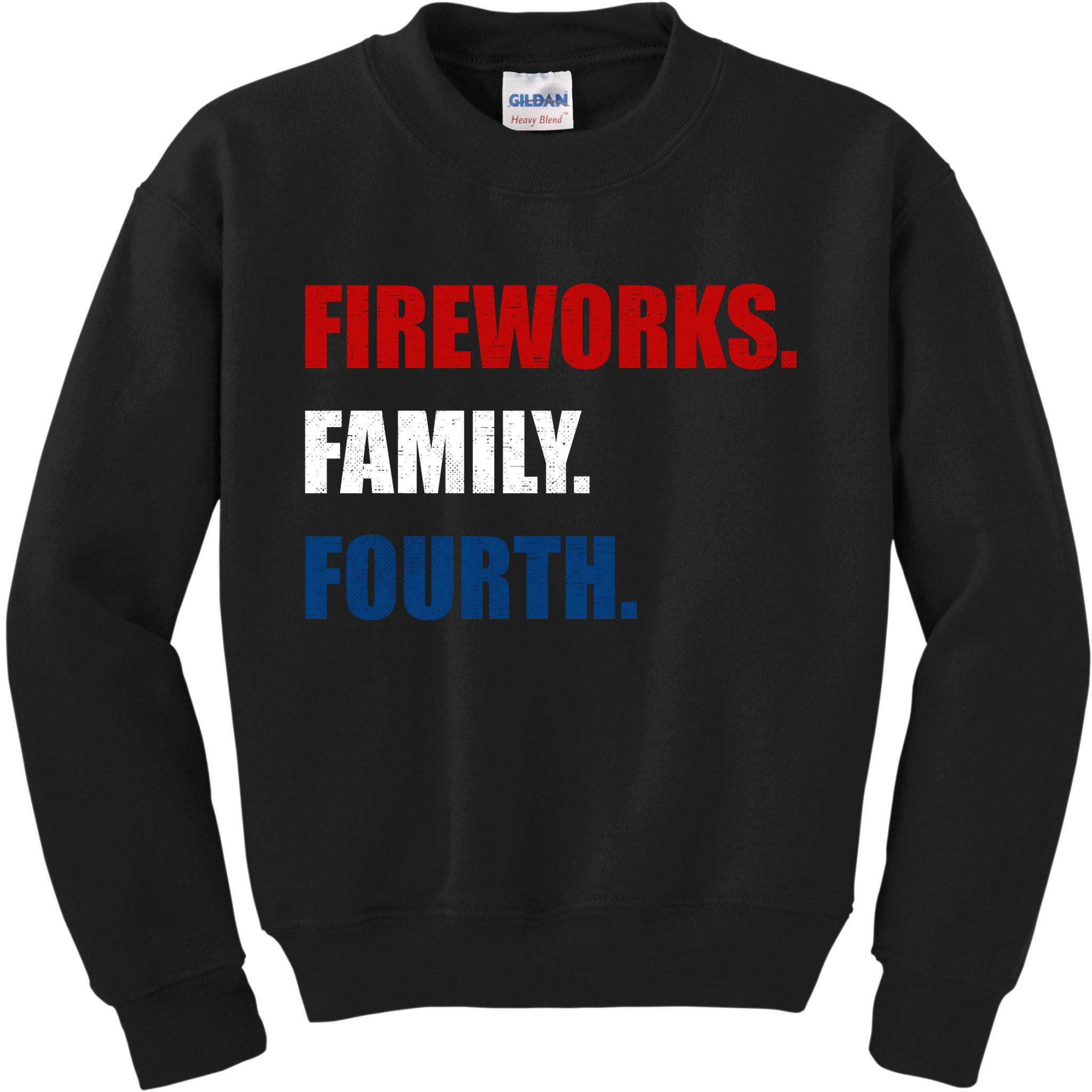 Fireworks Family Fourth Kids Sweatshirt