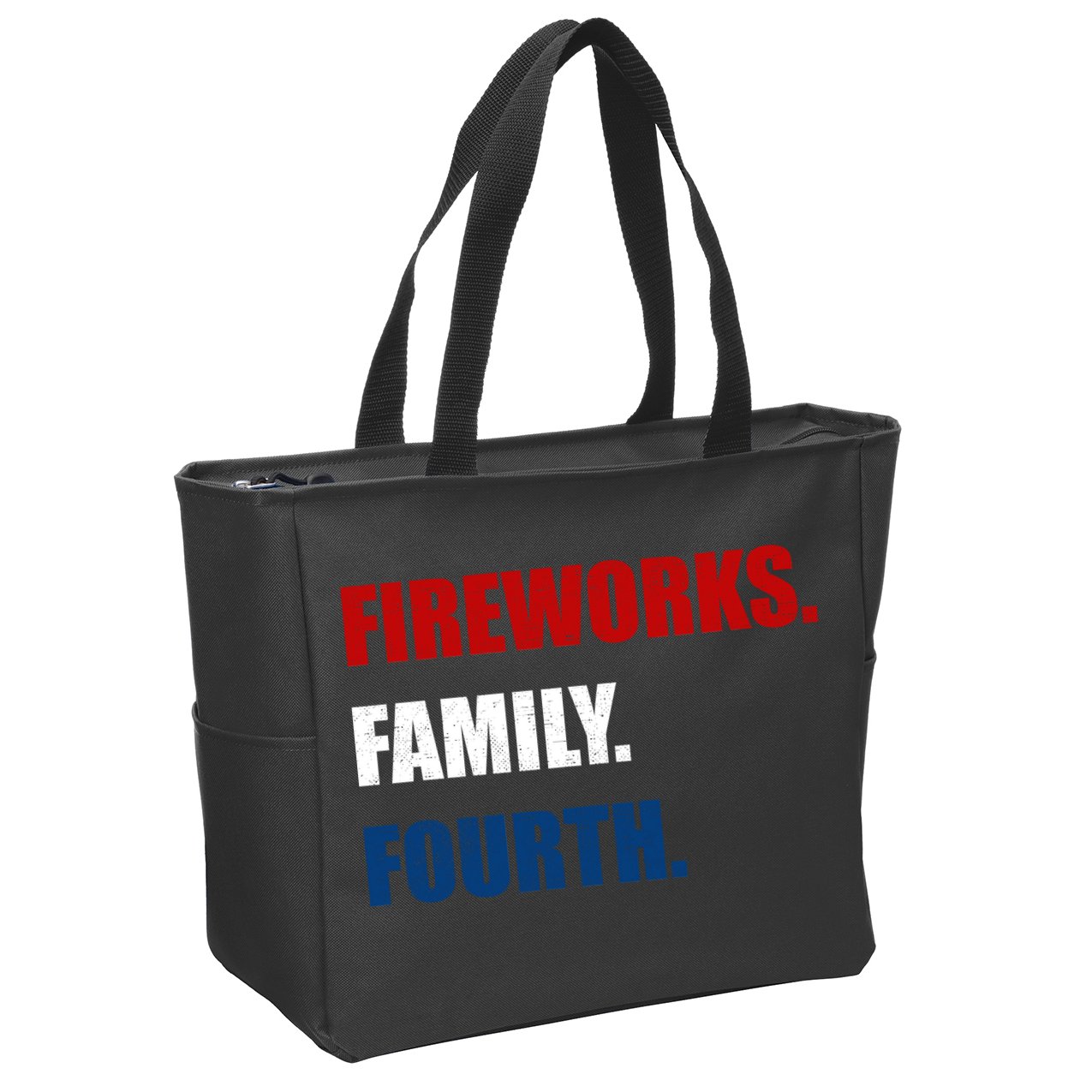 Fireworks Family Fourth Zip Tote Bag