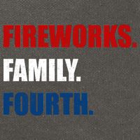 Fireworks Family Fourth Cotton Canvas Backpack