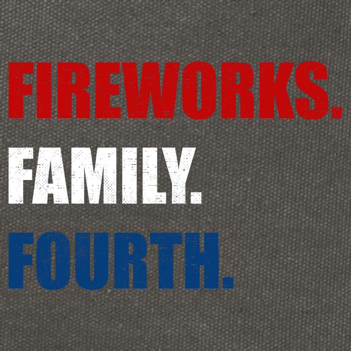 Fireworks Family Fourth Cotton Canvas Backpack