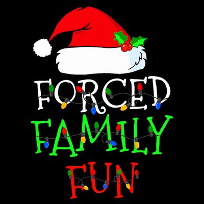 Forced Family Fun Sarcastic Christmas Pajama Family Funny T-Shirt