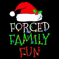 Forced Family Fun Sarcastic Christmas Pajama Family Funny Bucket Hat
