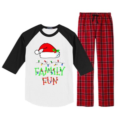 Forced Family Fun Sarcastic Christmas Pajama Family Funny Raglan Sleeve Pajama Set