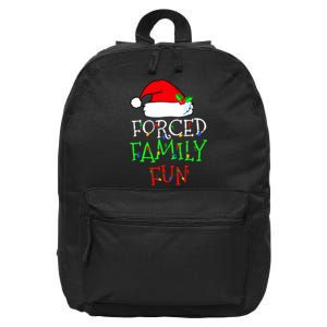 Forced Family Fun Sarcastic Christmas Pajama Family Funny 16 in Basic Backpack