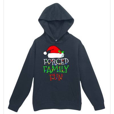 Forced Family Fun Sarcastic Christmas Pajama Family Funny Urban Pullover Hoodie