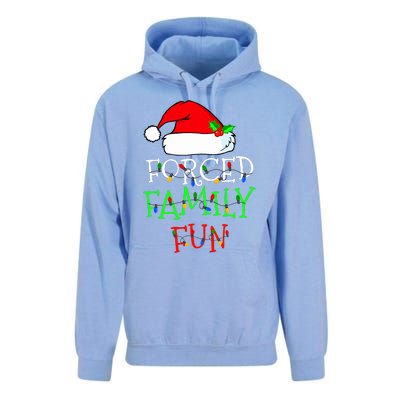 Forced Family Fun Sarcastic Christmas Pajama Family Funny Unisex Surf Hoodie