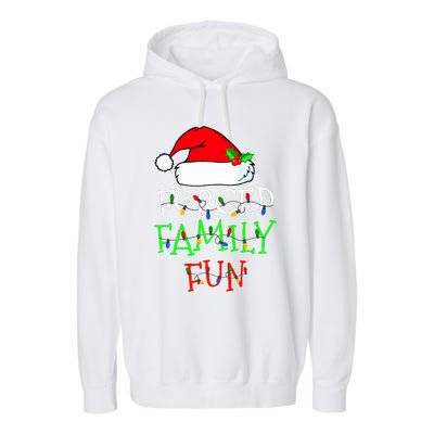 Forced Family Fun Sarcastic Christmas Pajama Family Funny Garment-Dyed Fleece Hoodie