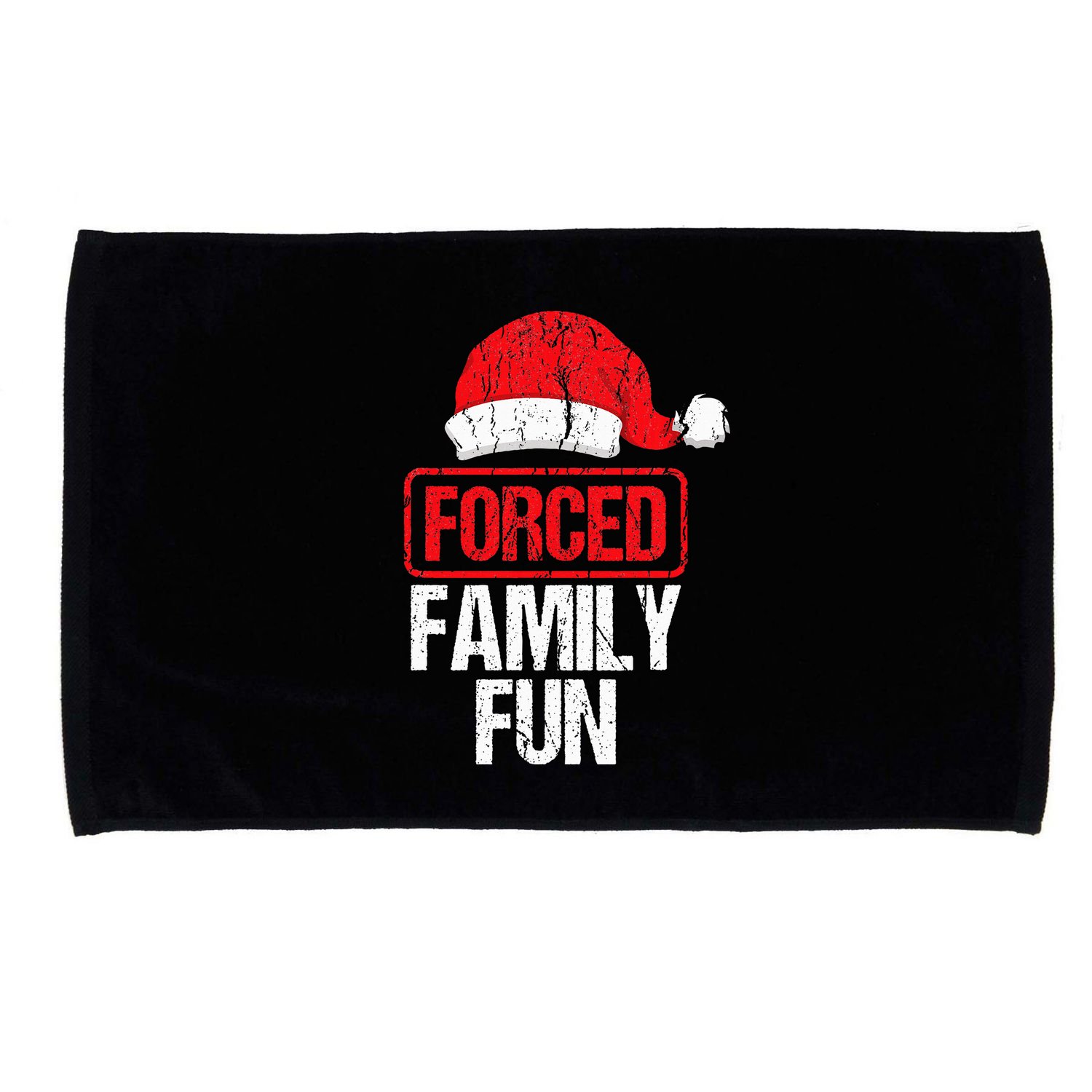 Forced Family Fun Winter Holidays Funny Christmas Microfiber Hand Towel