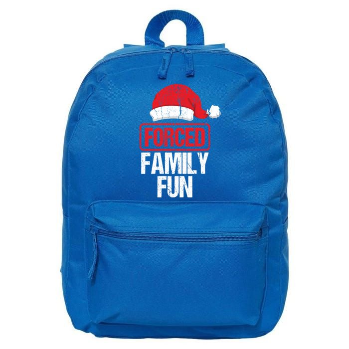 Forced Family Fun Winter Holidays Funny Christmas Gift 16 in Basic Backpack