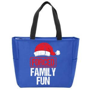 Forced Family Fun Winter Holidays Funny Christmas Gift Zip Tote Bag