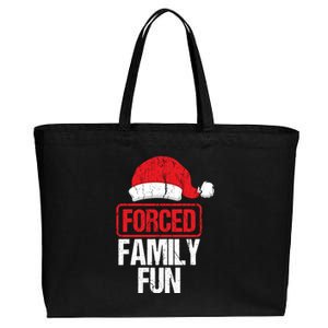 Forced Family Fun Winter Holidays Funny Christmas Gift Cotton Canvas Jumbo Tote