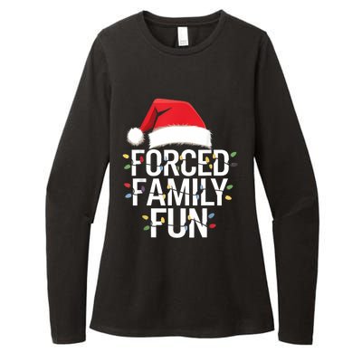 Forced Family Fun Sarcastic Christmas Funny Womens CVC Long Sleeve Shirt