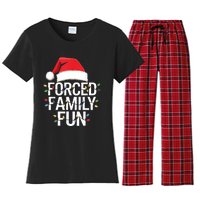 Forced Family Fun Sarcastic Christmas Funny Women's Flannel Pajama Set