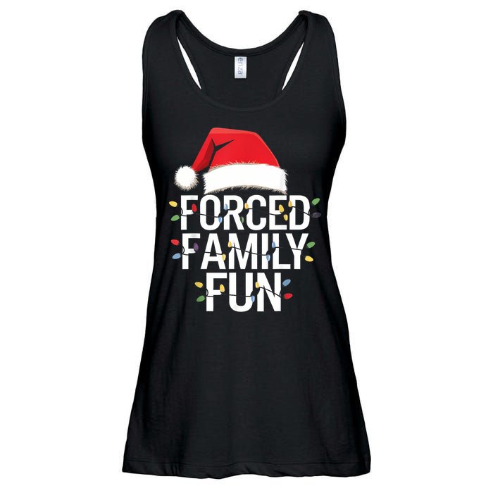 Forced Family Fun Sarcastic Christmas Funny Ladies Essential Flowy Tank