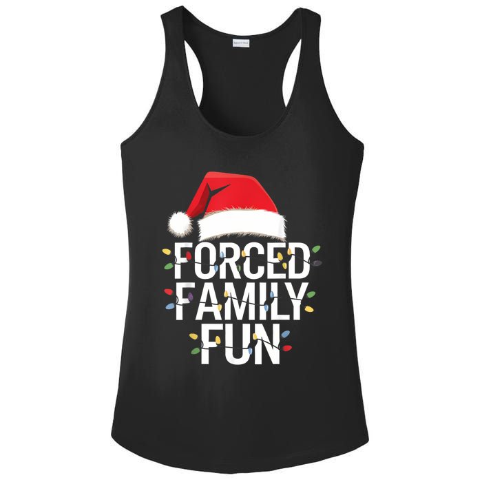 Forced Family Fun Sarcastic Christmas Funny Ladies PosiCharge Competitor Racerback Tank