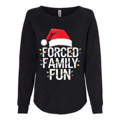 Forced Family Fun Sarcastic Christmas Funny Womens California Wash Sweatshirt