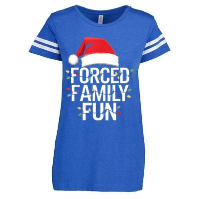 Forced Family Fun Sarcastic Christmas Funny Enza Ladies Jersey Football T-Shirt