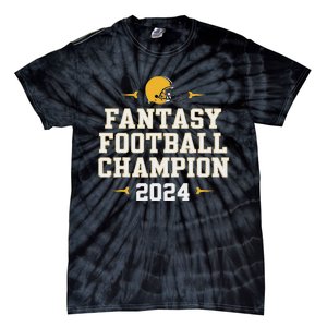 Funny Fantasy Football Champion 2024 Tie-Dye T-Shirt