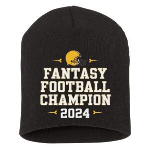 Funny Fantasy Football Champion 2024 Short Acrylic Beanie