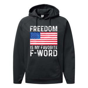 Freedom Favorite F Word America Libertarian Conservative USA Performance Fleece Hoodie