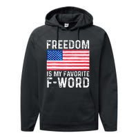 Freedom Favorite F Word America Libertarian Conservative USA Performance Fleece Hoodie