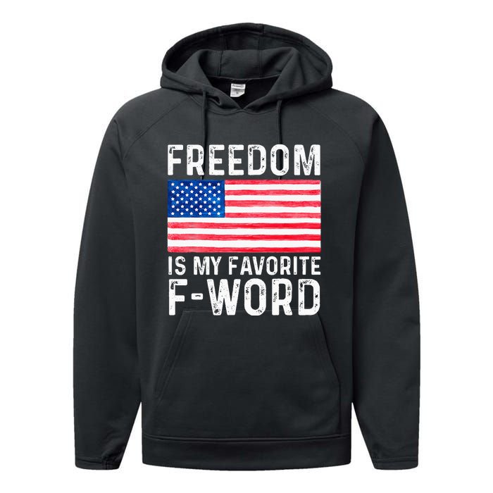 Freedom Favorite F Word America Libertarian Conservative USA Performance Fleece Hoodie