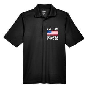 Freedom Favorite F Word America Libertarian Conservative USA Men's Origin Performance Pique Polo