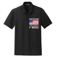 Freedom Favorite F Word America Libertarian Conservative USA Dry Zone Grid Polo