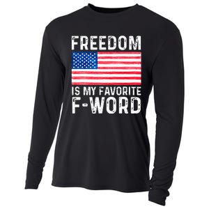 Freedom Favorite F Word America Libertarian Conservative USA Cooling Performance Long Sleeve Crew