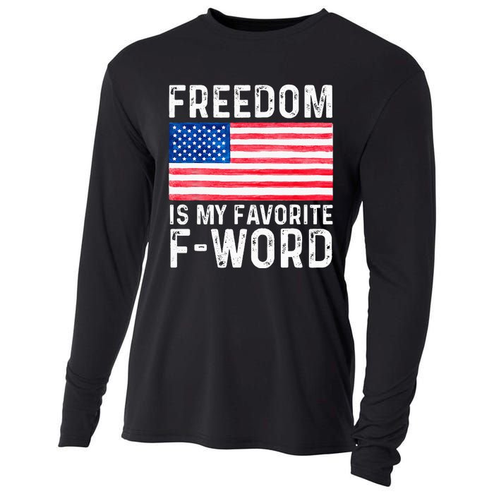 Freedom Favorite F Word America Libertarian Conservative USA Cooling Performance Long Sleeve Crew