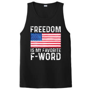 Freedom Favorite F Word America Libertarian Conservative USA PosiCharge Competitor Tank