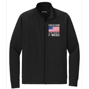 Freedom Favorite F Word America Libertarian Conservative USA Stretch Full-Zip Cadet Jacket