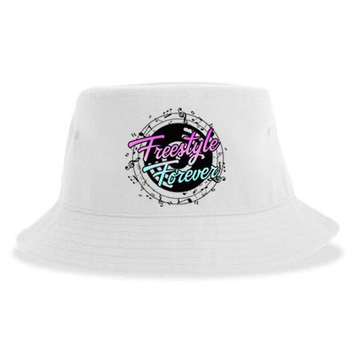 Freestyle Forever For Lovers Of 80s Freestyle Dance Music Sustainable Bucket Hat