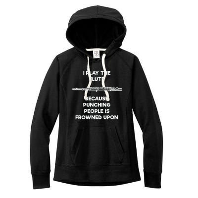 Flute Funny Flute Player Punch Women's Fleece Hoodie