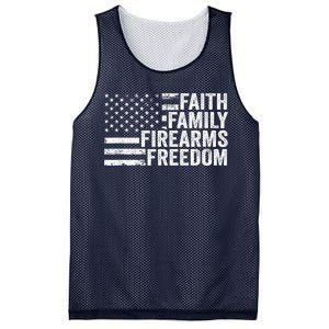 Faith Family Firearms & Freedom Pro God Guns American Flag Mesh Reversible Basketball Jersey Tank