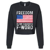 Freedom Favorite F Word America Libertarian Conservative USA Cropped Pullover Crew