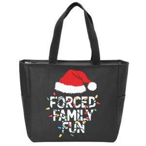 Forced Family Fun Sarcastic Christmas Funny Zip Tote Bag