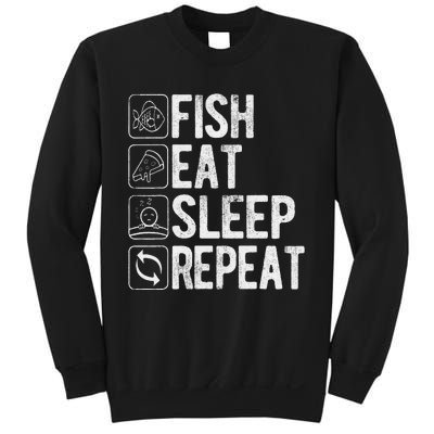 Fishing Fisherman Funny Eat Sleep Fish Repeat Fisher Sweatshirt