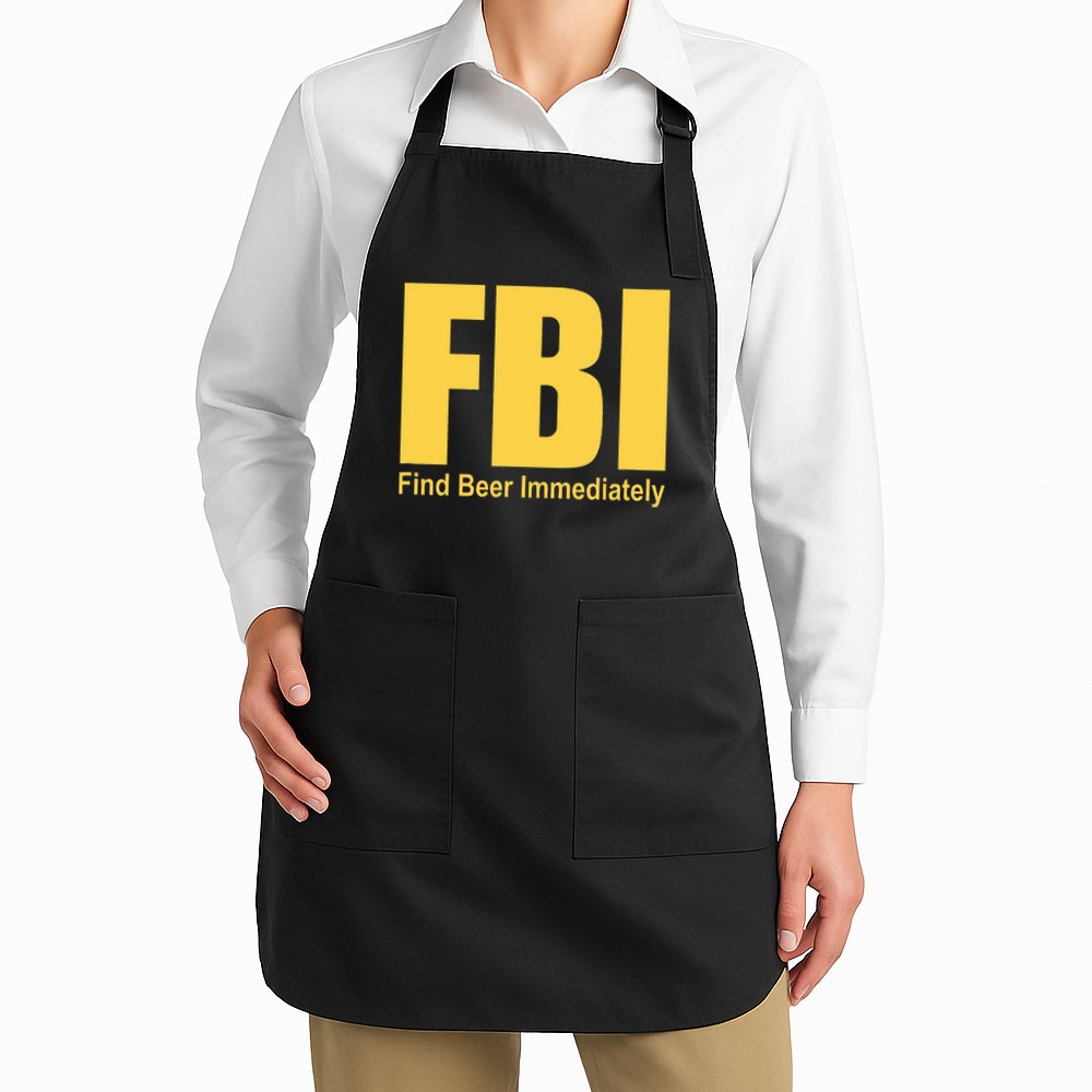 Funny Fbi Find Beer Immediately Apron