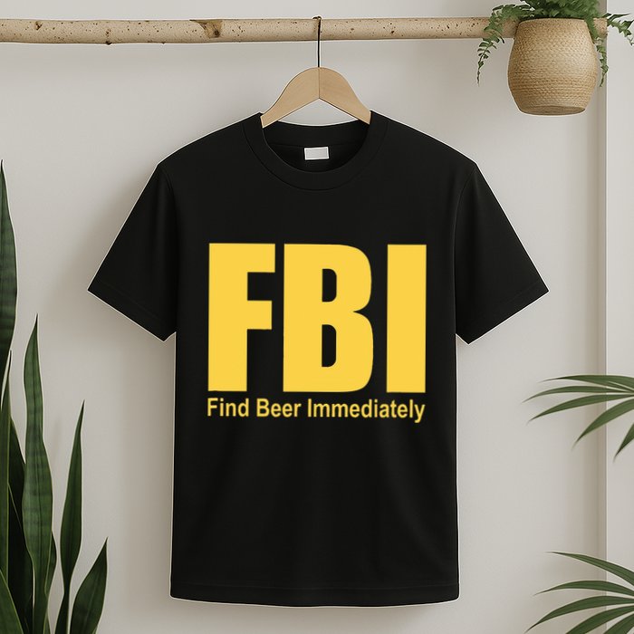 Funny Fbi Find Beer Immediately T-Shirt