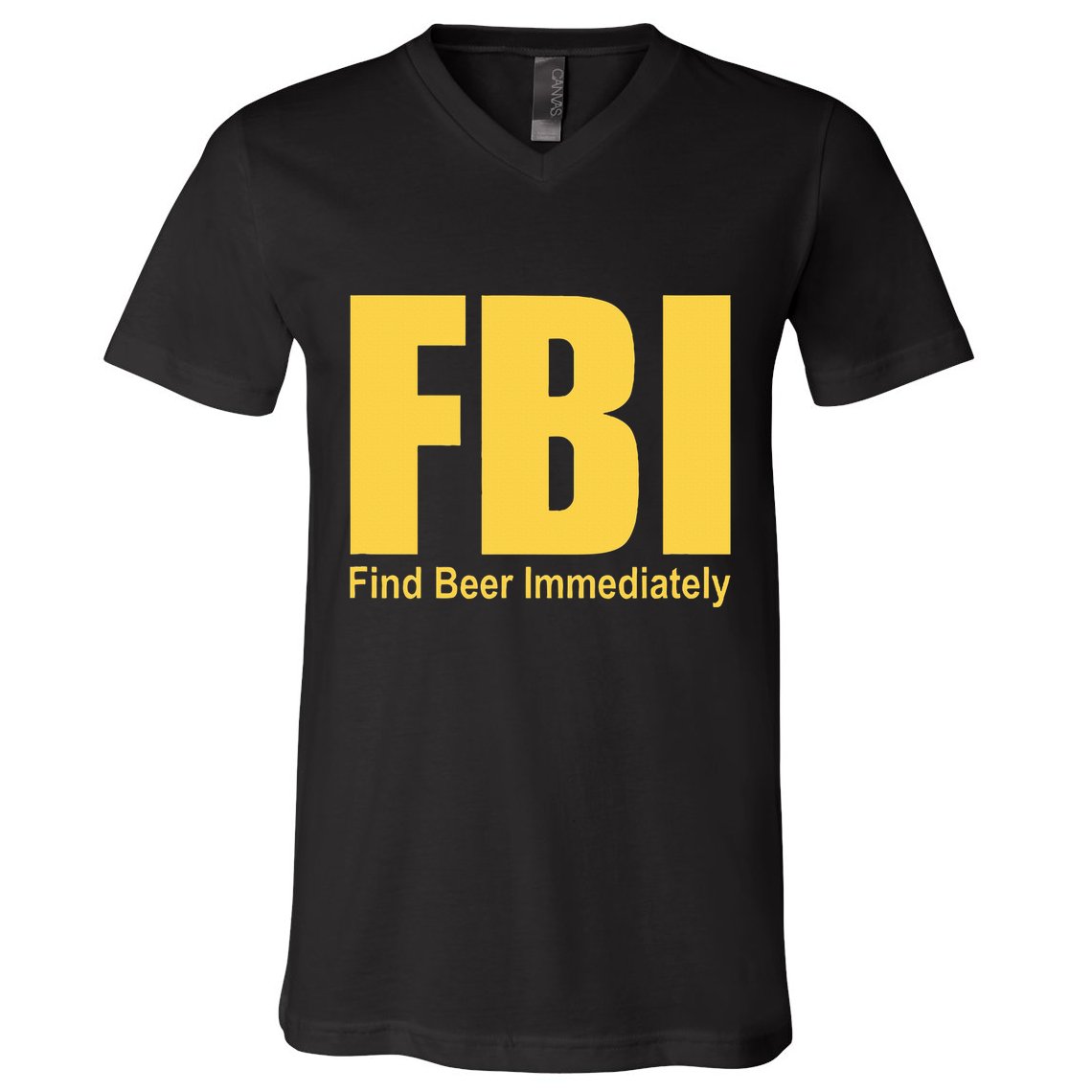 Funny Fbi Find Beer Immediately V-Neck T-Shirt