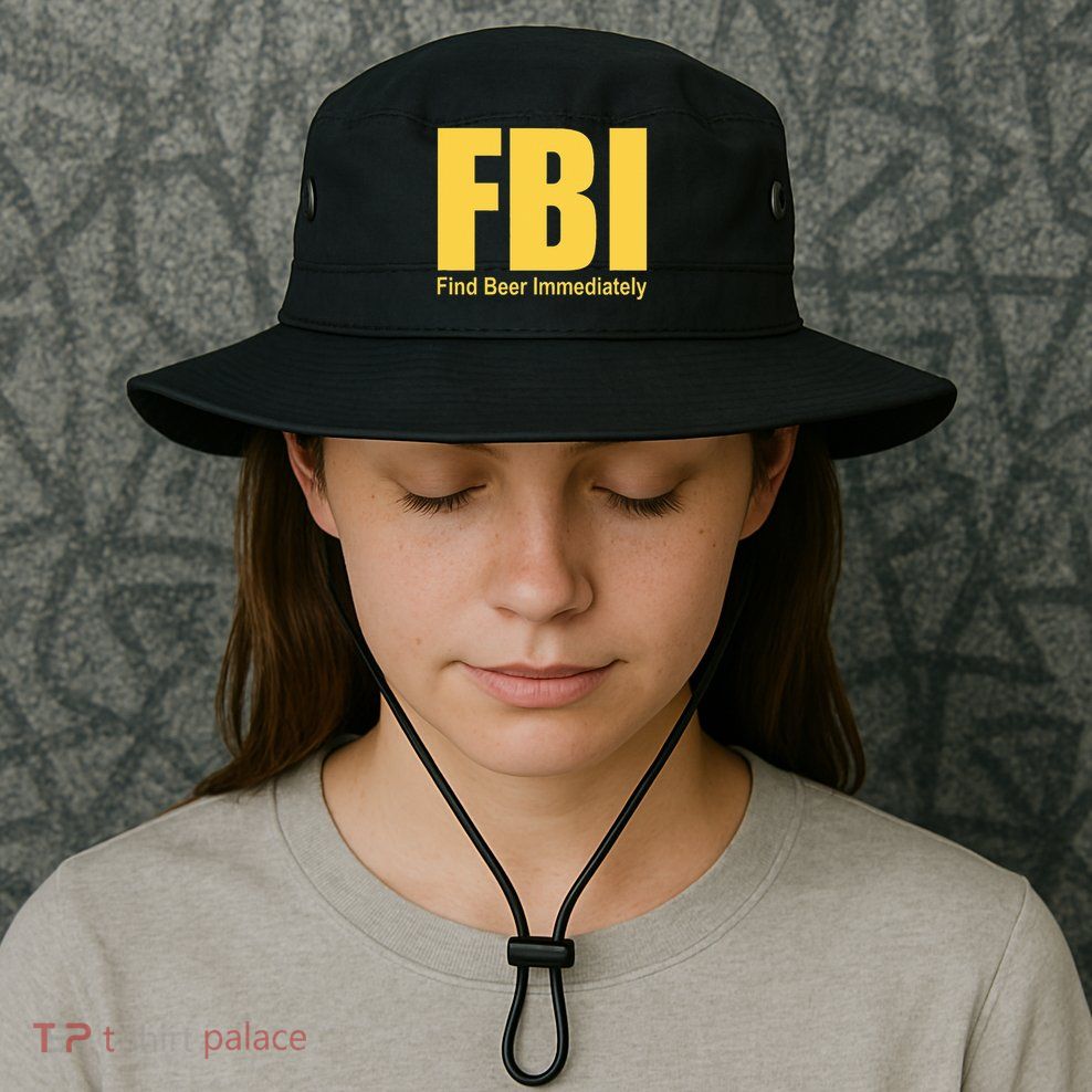 Funny Fbi Find Beer Immediately Bucket Hat