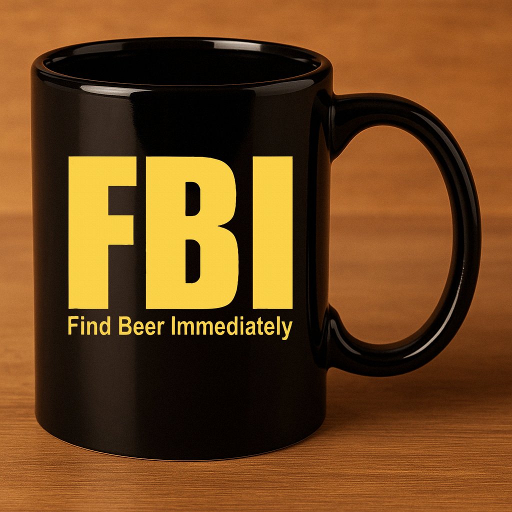 Funny Fbi Find Beer Immediately 11oz C Handle Ceramic Mug