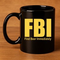 Funny Fbi Find Beer Immediately 11oz C Handle Ceramic Mug