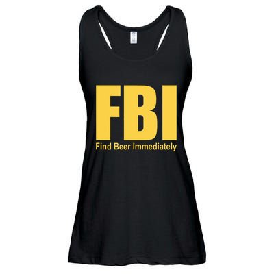 Funny Fbi Find Beer Immediately Ladies Essential Flowy Tank
