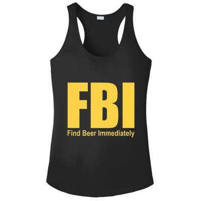 Funny Fbi Find Beer Immediately Ladies PosiCharge Competitor Racerback Tank