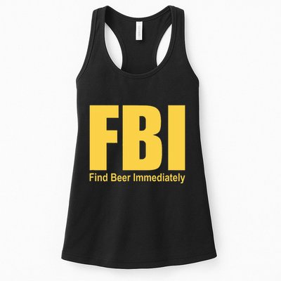 Funny Fbi Find Beer Immediately Womens Tank Top