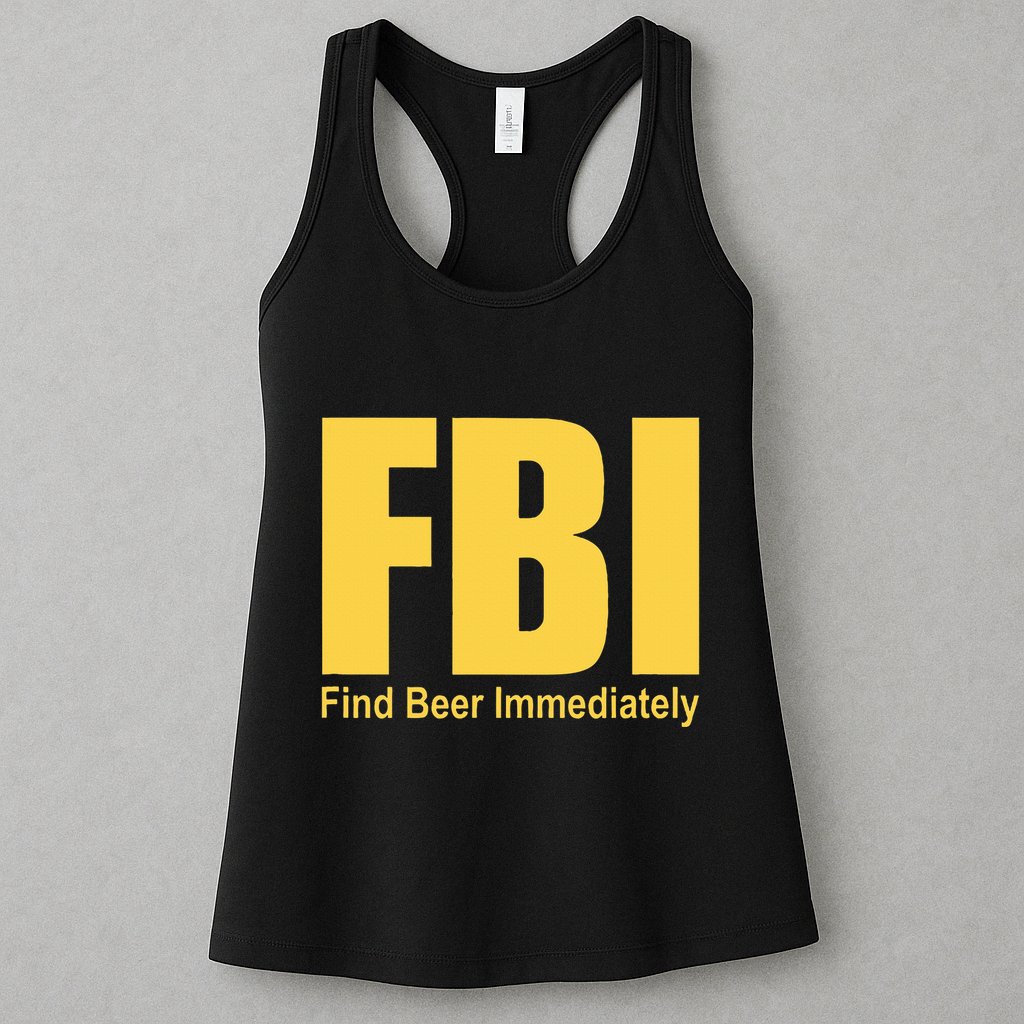 Funny Fbi Find Beer Immediately Womens Tank Top