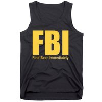 Funny Fbi Find Beer Immediately Tank Top