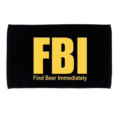 Funny Fbi Find Beer Immediately Microfiber Hand Towel
